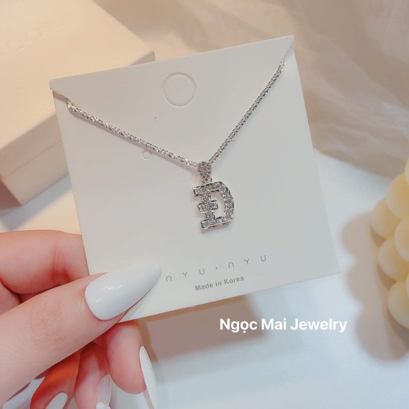 Dây chuyền chữ cái bạc ta, mẫu mới xinh xắn sang xịn Nomi Shop Bạc Xinh