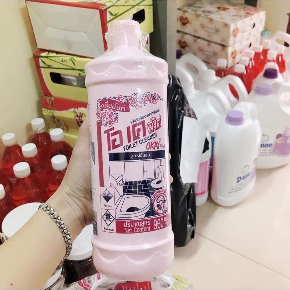 Nước Tẩy Toilet OKAY PINK Hàng Thái Lan Chính Hãng 960ml