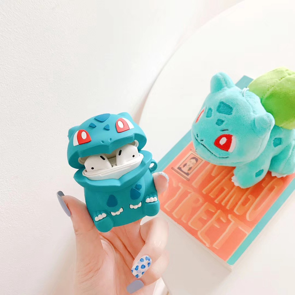 Vỏ bảo vệ hộp sạc tai nghe hình pokemon ngộ nghĩnh thích hợp cho Airpods 1 / 2