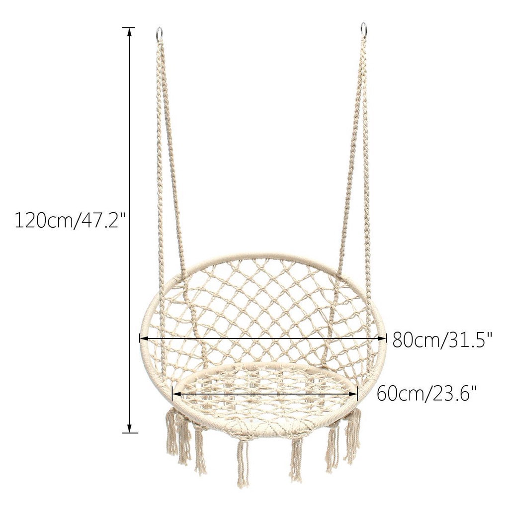 ❤️ Nitrogen071 Ghế treo Treo Công suất 441lbs Bông dây võng xích đu để sử dụng trong nhà và ngoài trời
