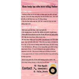 Kem dưỡng trắng da body