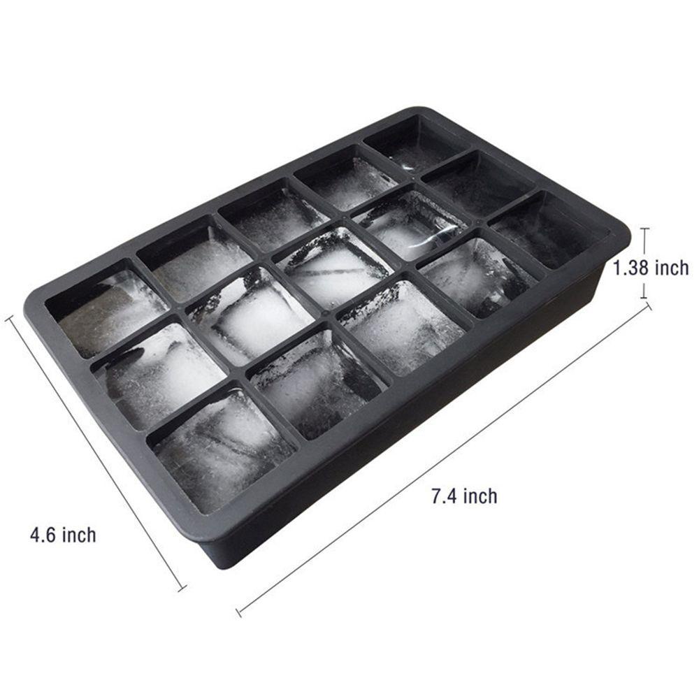 Khuôn Làm Đá 15 Ô Vuông Bằng Silicone Bền Bỉ