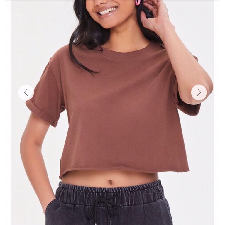 ÁO THUN COTTON XOẮN LAI CROPTOP