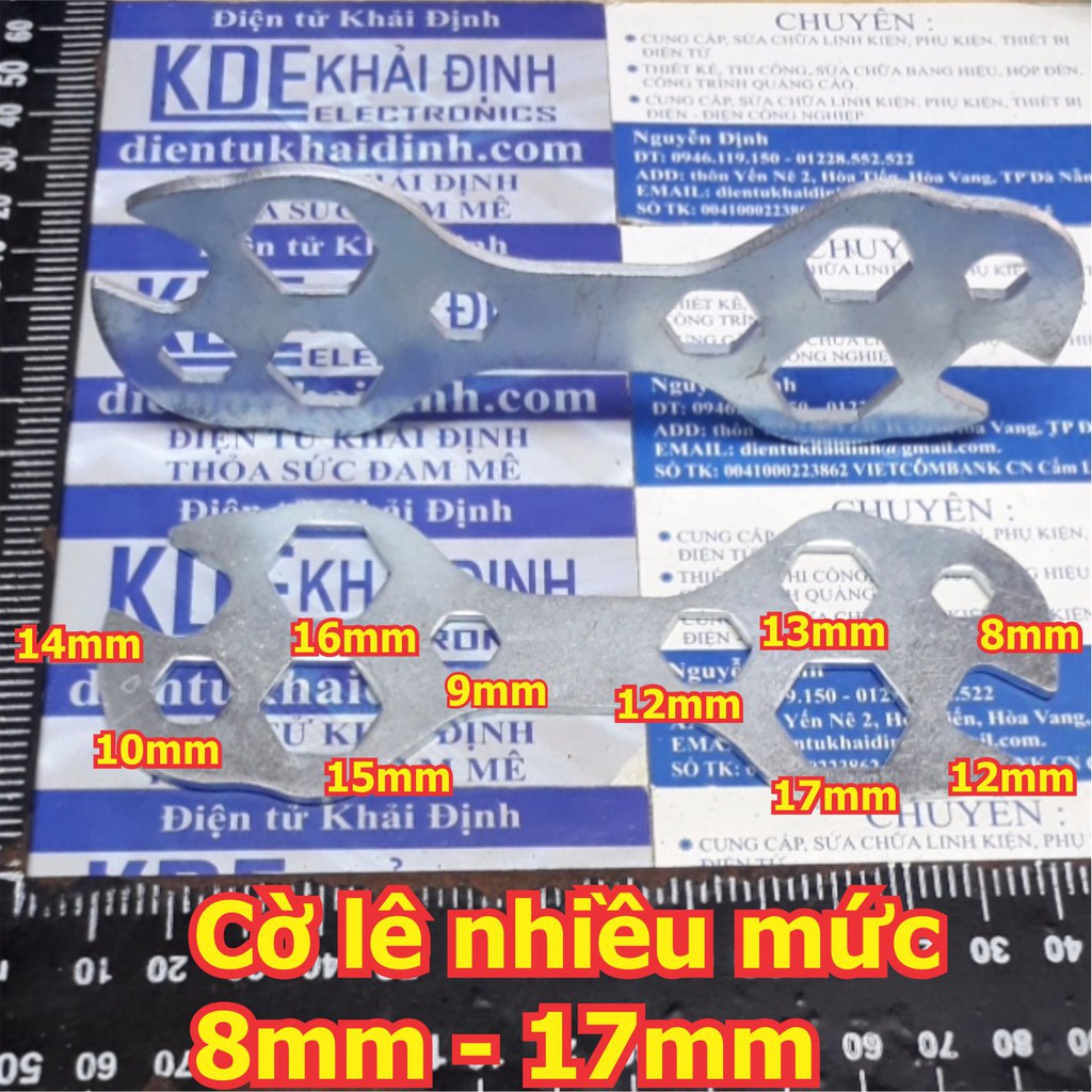 2 cái Dụng cụ kết hợp nhiều cờ lê dùng vặn các bulong ốc lục giác thông dụng kde5938