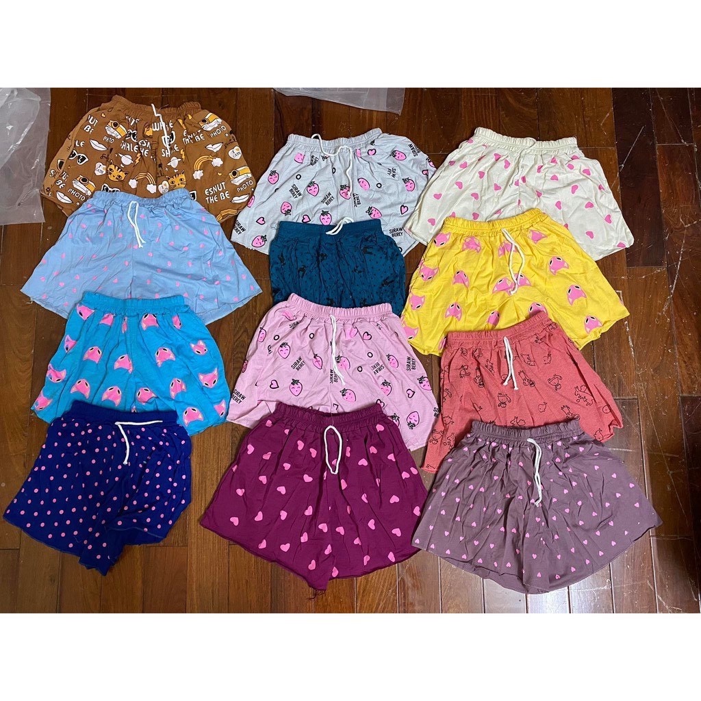 Quần đùi nữ cotton cute nhiều mẫu freesize từ 40-65kg