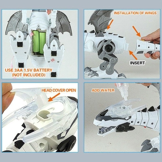 Đồ Chơi Robot Phun Lửa Hình Khủng Long Cho Bé Trai