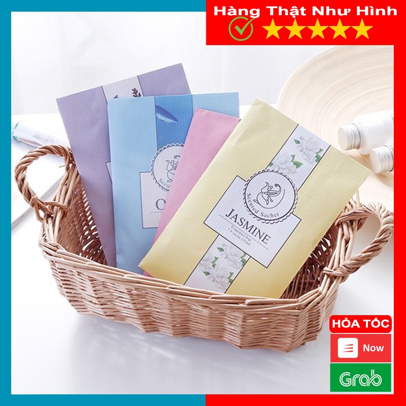 Túi Thơm Để Tủ Quần Áo, Tủ Giày Dép, Nhà Tắm Kèm Móc Treo Nhiều Mùi - MTDDT