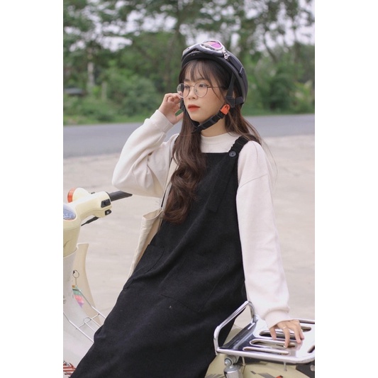 váy yếm nhung mùa đông ẢNH THẬT VIDEO hichi | BigBuy360 - bigbuy360.vn