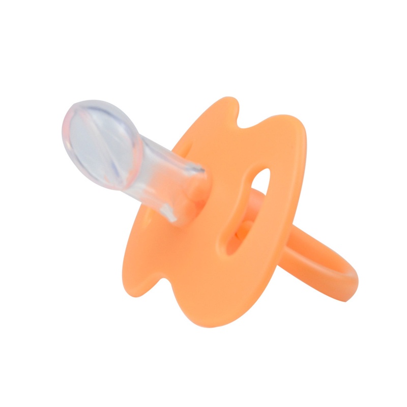 Núm Ti Giả Bằng Silicone Có Tay Cầm An Toàn Cho Bé Sơ Sinh 0-6 Tháng Tuổi
