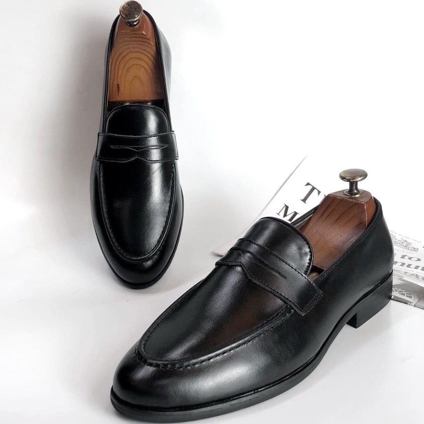 Giày lười nam ERMAND da bò thật bảo hành 1 năm kiểu dáng Penny Loafer tinh tế - Mã T162