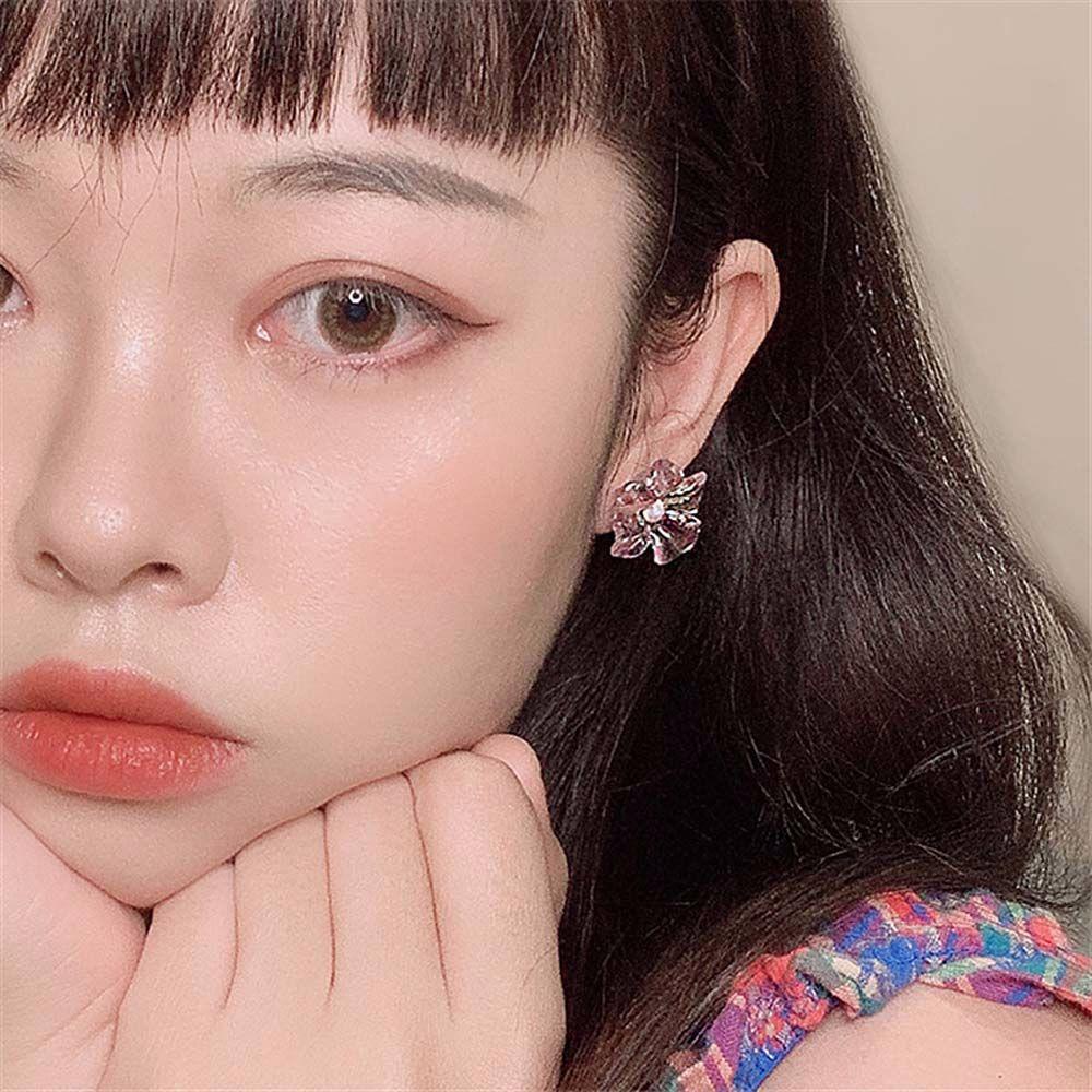 Khuyên Tai Hình Hoa Nhiều Màu Sắc Thanh Lịch Thời Trang Cho Nữ