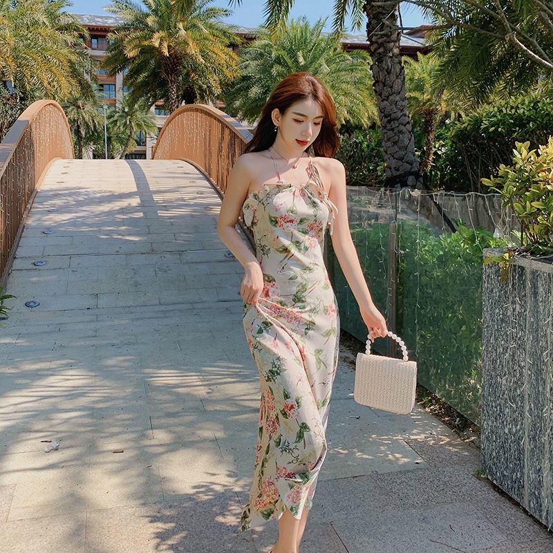 Đầm Hai Dây Không Tay Nhún Bèo Dễ Thương Xinh Xắn
