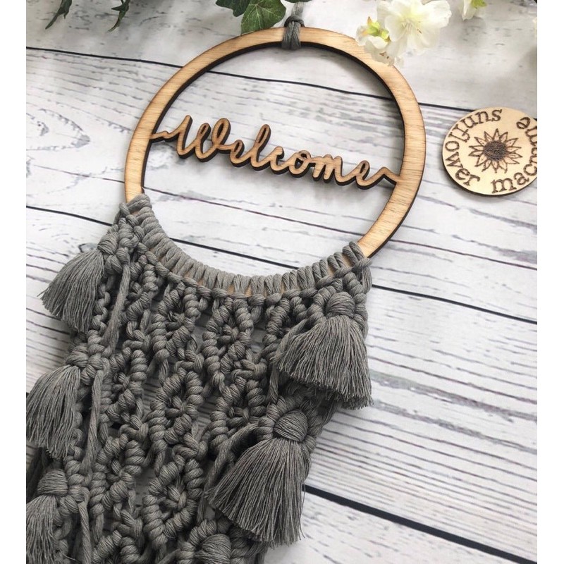 Vòng Macrame treo tường, decor trang trí nhà cửa