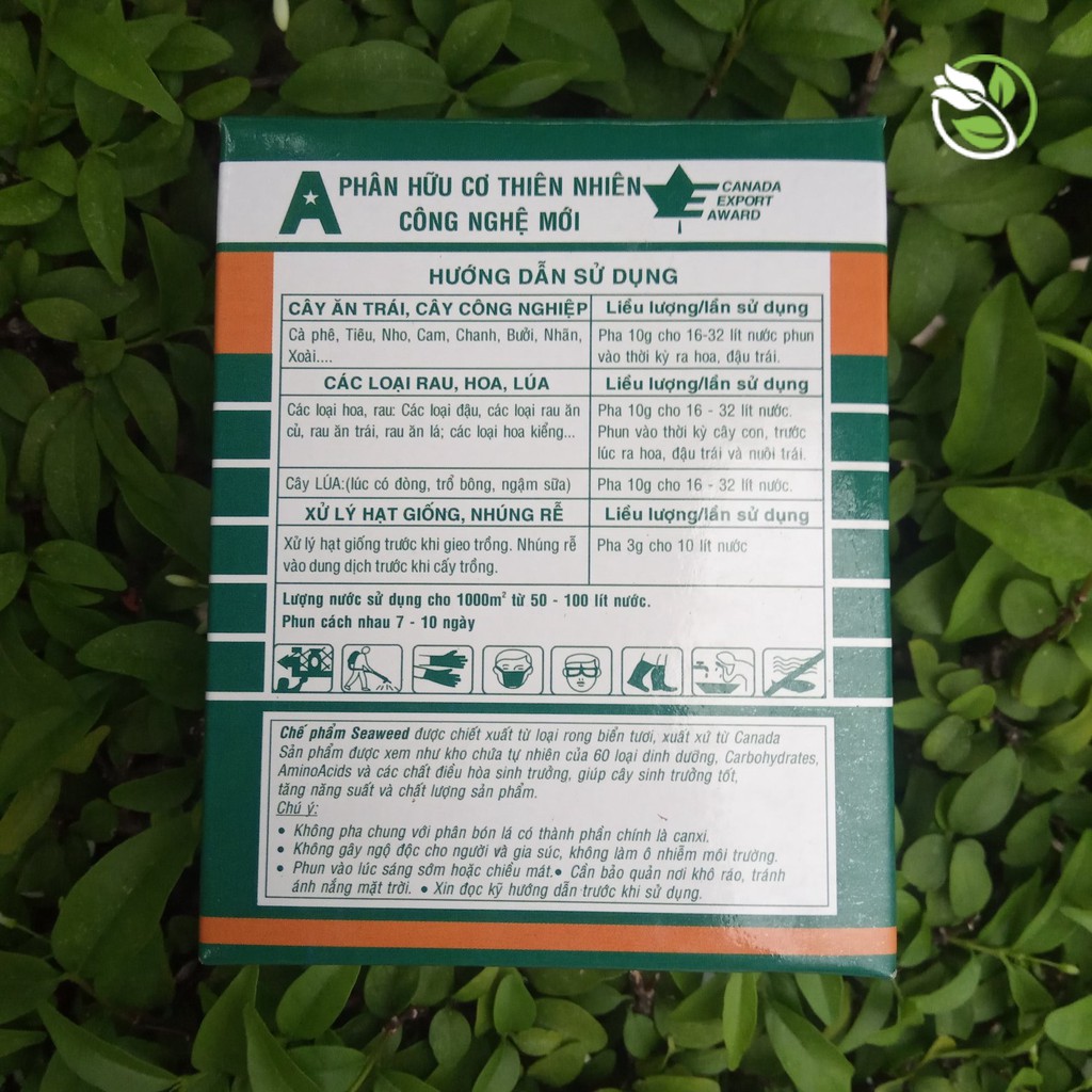 Phân Bón Lá Hữu Cơ Seaweed - Rong Biển 95% Ra Hoa Đậu Trái Chắc Đọt - Gói 10g