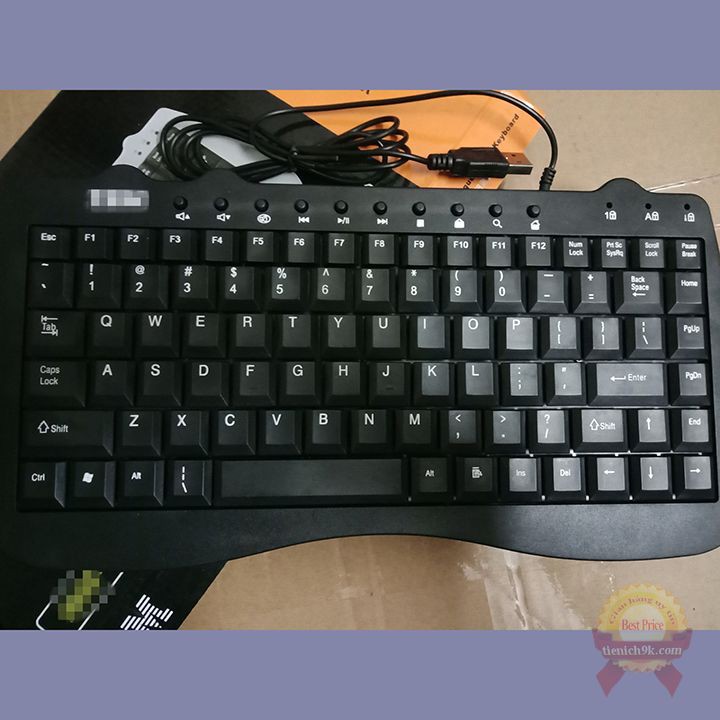 Bàn phím mini nhỏ gọn mỏng keyboard M1000 IBM dòng cao cấp của K-1000 full phím media Khung kim loại – BH 12 tháng