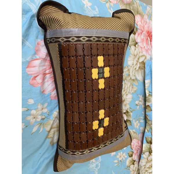 Gối trúc điều hoà kèm ruột bông chống mồ hôi đầu