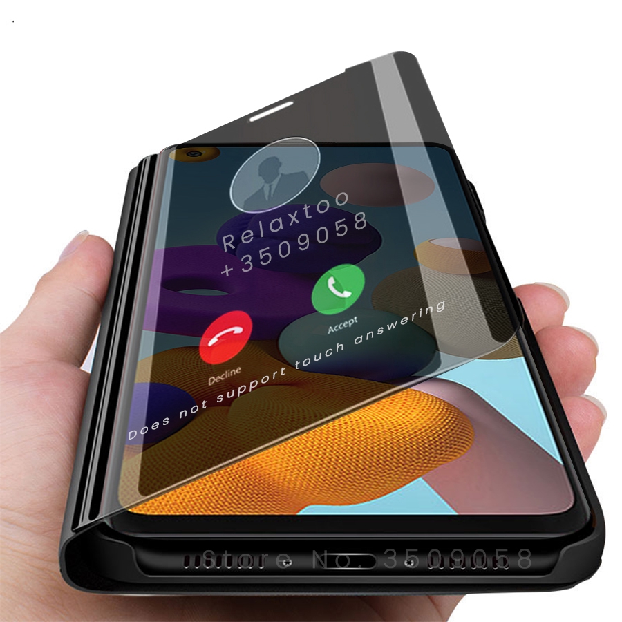 Ốp điện thoại nắp lật mặt gương thông minh cao cấp cho Samsung Galaxy A21s a21 A 21s Sm-A215f/Ds Sm-A217f/Ds 6.5''