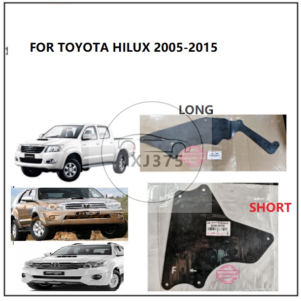 FENDER Miếng Cao Su Dán Viền Bánh Xe Trước Cho Toyota Hilux KUN25 KUN26 Fortuner 2005 2006 2007 2008 2009 2010 2011 2012 2013 2014 2015