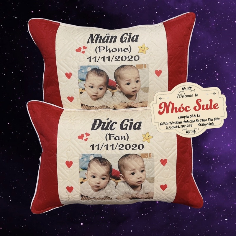 Gối In Hình Theo Yêu Cầu Cho Bé