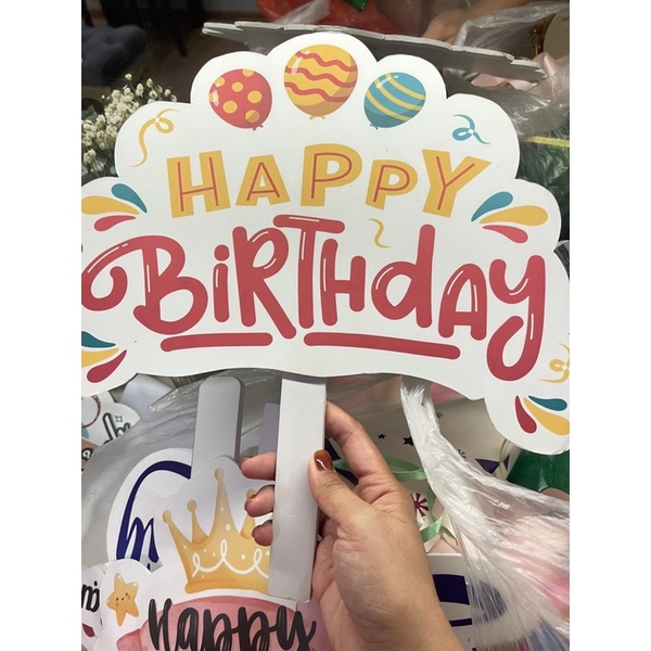 Hastag sinh nhật kèm tay cầm