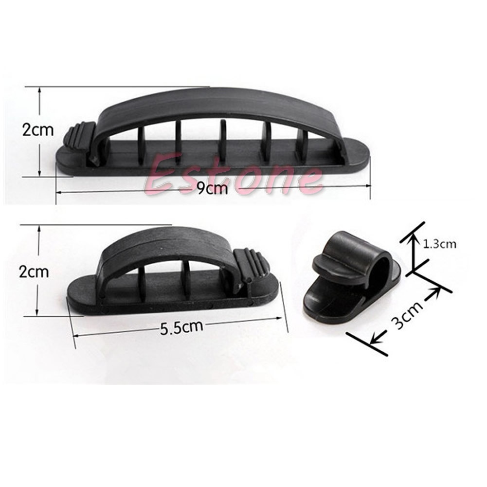 Bộ 10 Giá Đỡ Cố Định Dây Cáp TV / PC Để Bàn Tiện Dụng