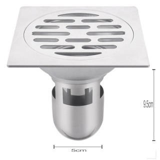 Thoát Sàn Inox Thông Minh Dạng Phễu Nước Ngăn Mùi Hôi 12*12  Dung Cho Ống Phi 90 TI0356a