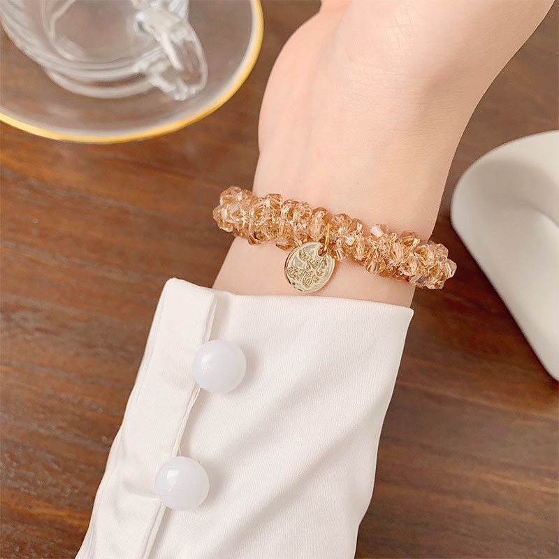 Chun nịt buộc tóc Hugono cho bé siêu co giãn hàn quốc tiểu thư pha lê dễ thương giá rẻ tiện dụng SC37