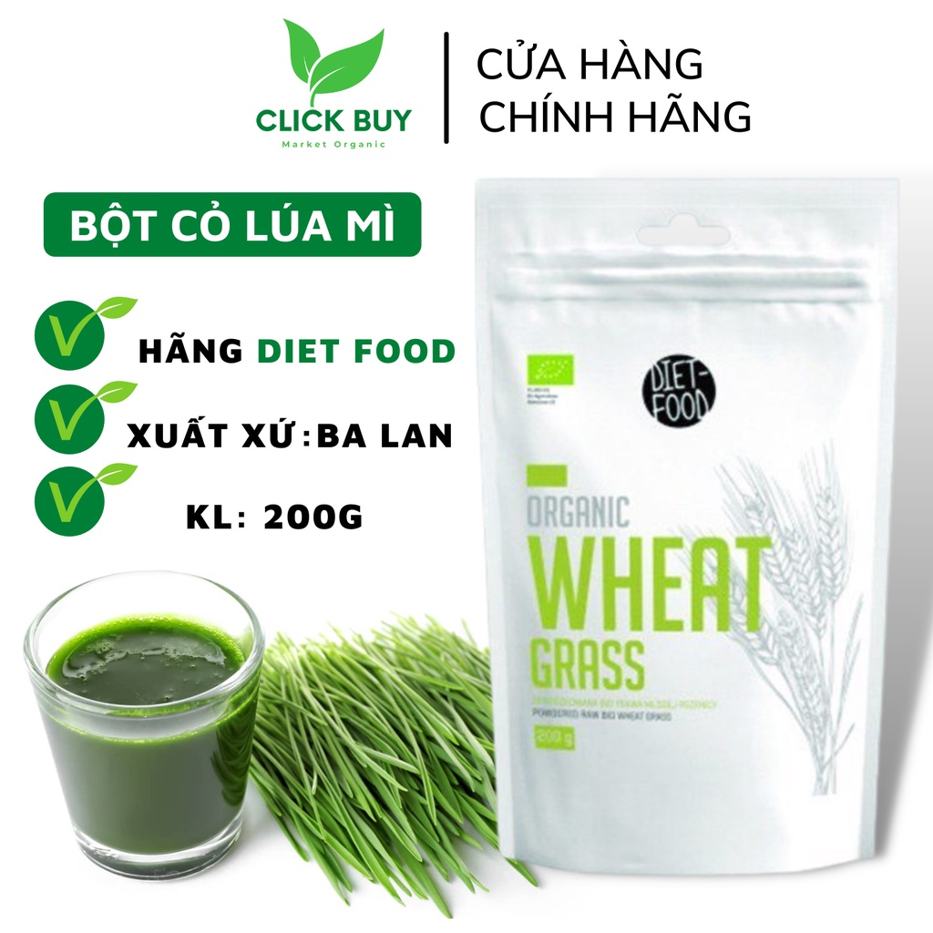 Bột cỏ lúa mì hữu cơ SUPER WHEAT GRASS 200g - Nhập khẩu từ Ba Lan