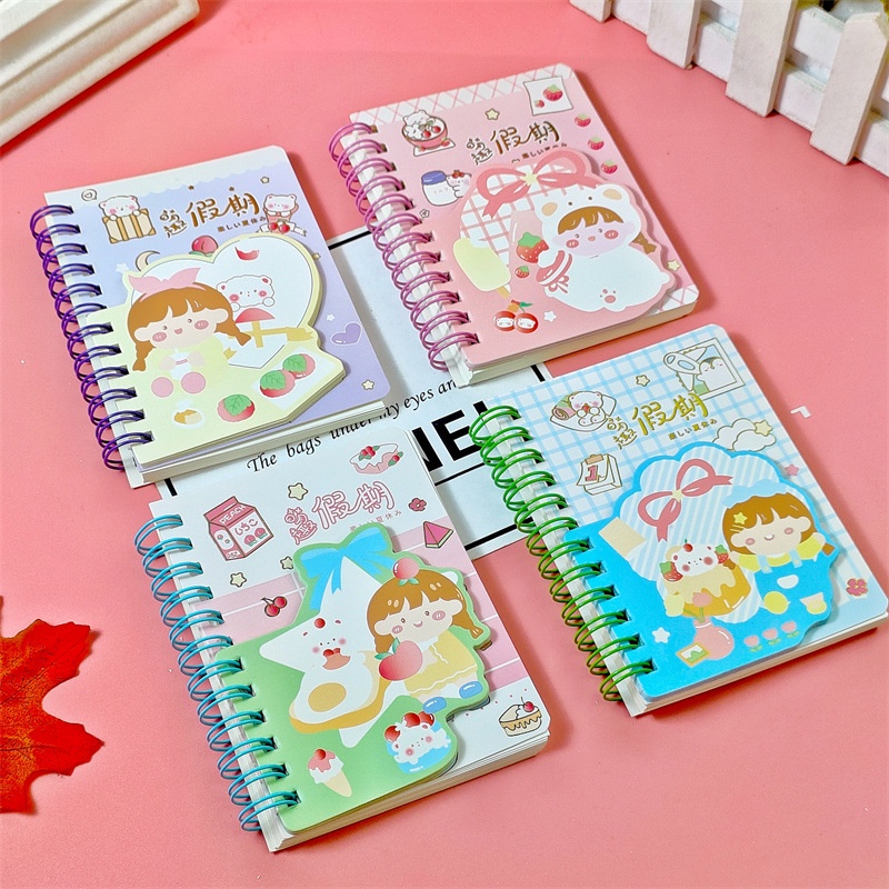 Sổ Tay Dễ Thương, Sổ A7 Kèm Note Ghi Chú, Giấy Kẻ Ngang, Dành Cho Học SInh