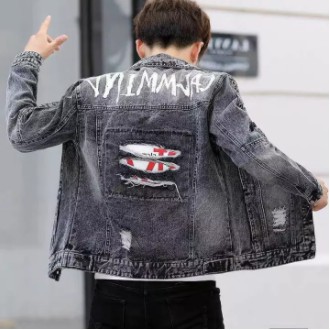 Áo khoác jean nam cao cấp, màu xám chất liệu denim dày dặn, dễ phối đồ thấm hút tốt thoải mái khi mặc -Black Fashion-37
