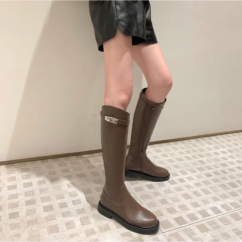 Boot da đế bệt khoá cạnh