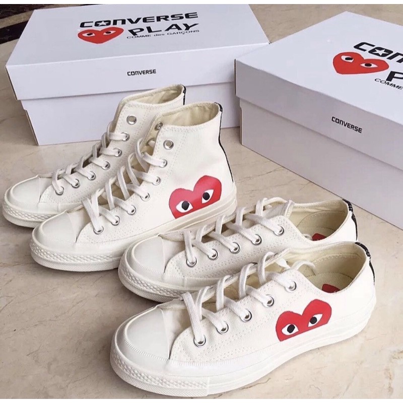 giày sneaker CONVERSE CDG WHITE HI-LOW