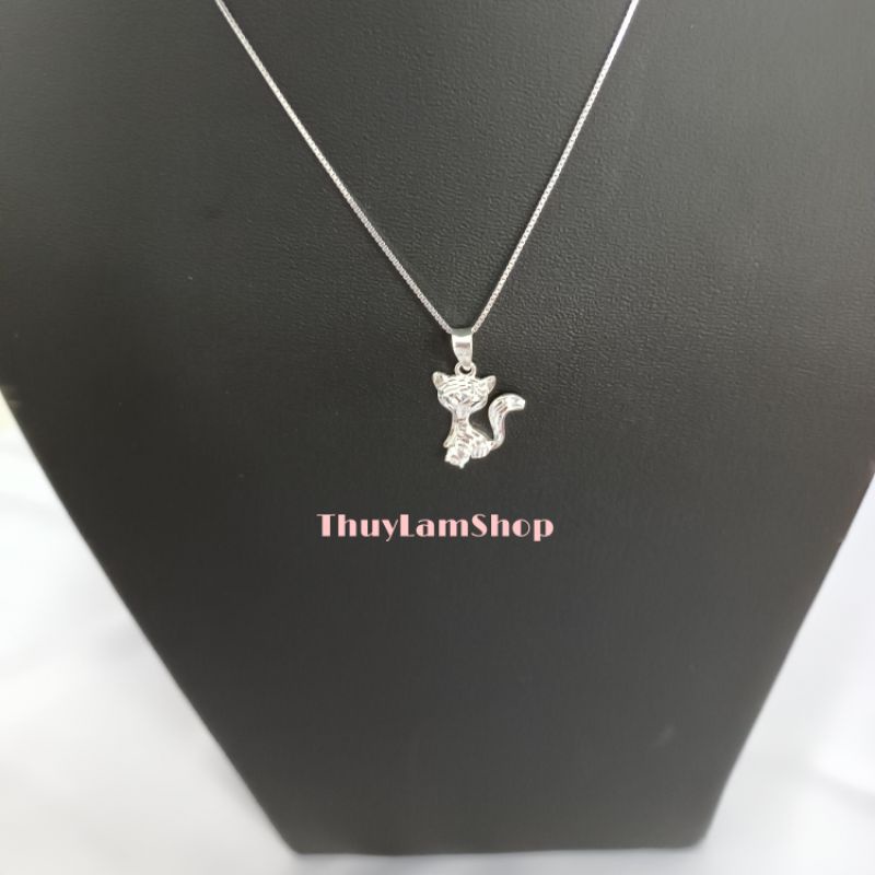 Vòng cổ dây chuyền mặt hồ ly bạc 925 vĩnh viễn bảo hành mang lại may mắn tình duyên