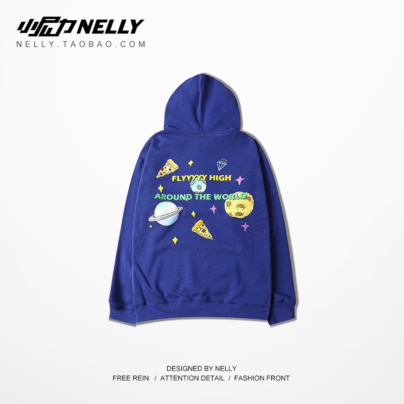 [NY2202] Áo nỉ có mũ in hình Pizza (NELLY) | BigBuy360 - bigbuy360.vn