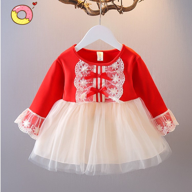Váy thu đông nhí bé gái Váy công chúa dành cho bé gái 0-3 tuổi VT40