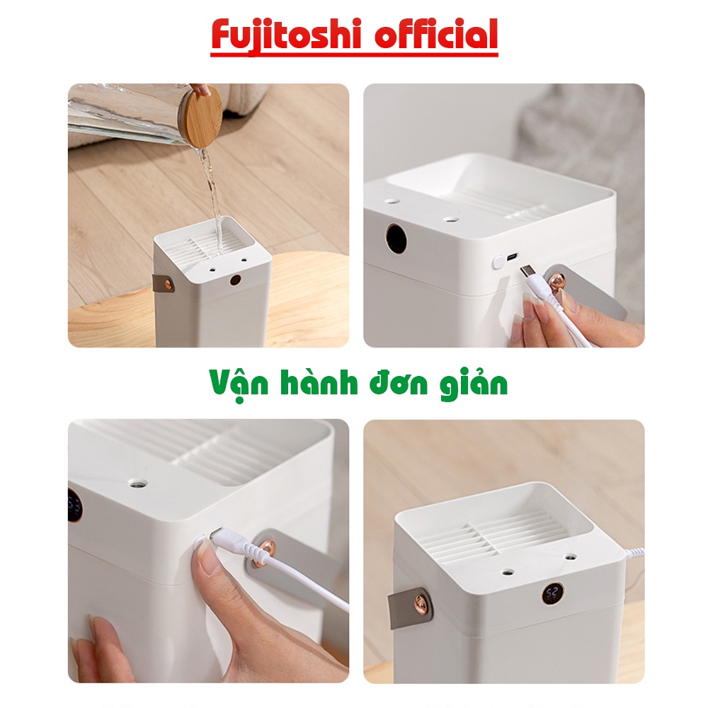 Máy Phun Sương Tạo ẩm Fujitoshi T16 Có màn hình hiển thị độ ẩm phòng tạo ẩm