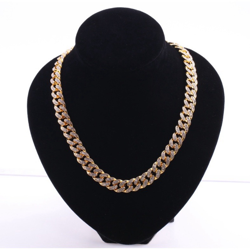 Vòng cổ Kim Loại Mặt Dẹt Phong Cách Hip Hop Thời Trang Cho Nam 16inch