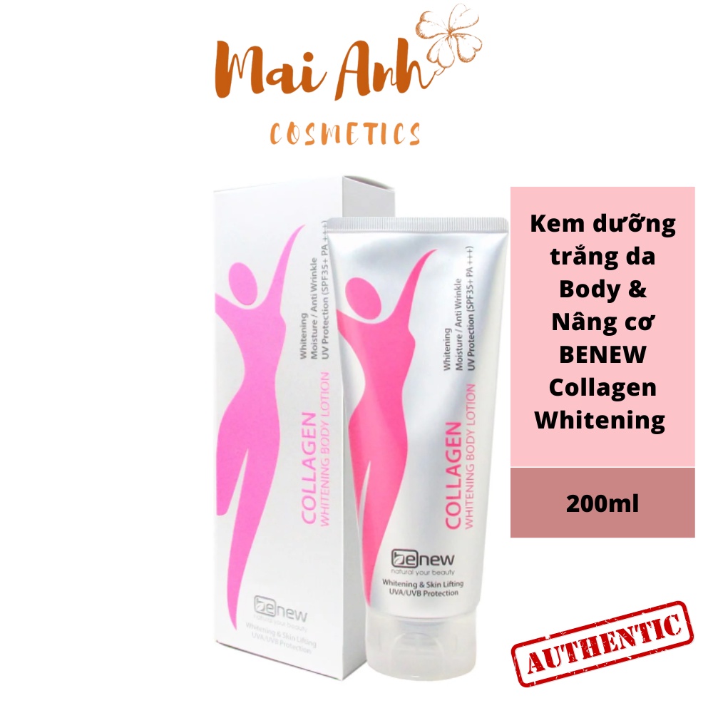 Kem dưỡng trắng nâng tone chống nắng BODY BENEW COLLAGEN LOTION WHITENING 200ml