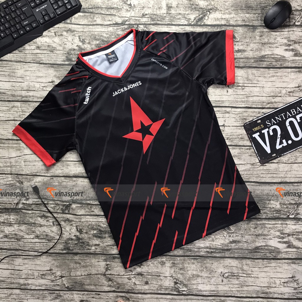 Áo game thi đấu Esports thun ngắn tay nam - Mẫu Astralis 2020 Fanmade dáng suông