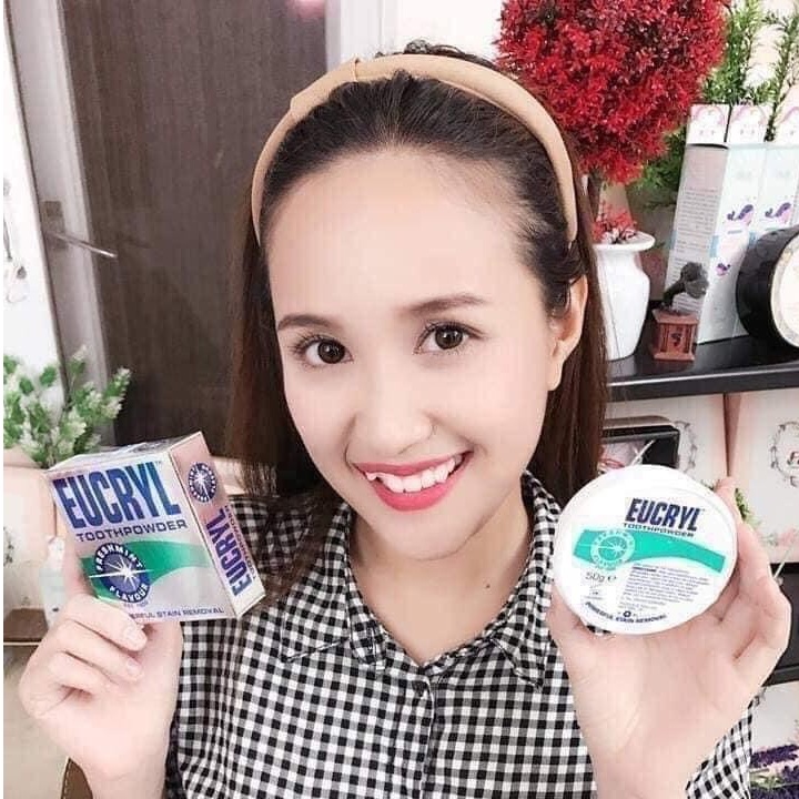 Bột tẩy trắng răng hương bạc hà Eucryl Powerful Stain Removal Toothpowder 50g