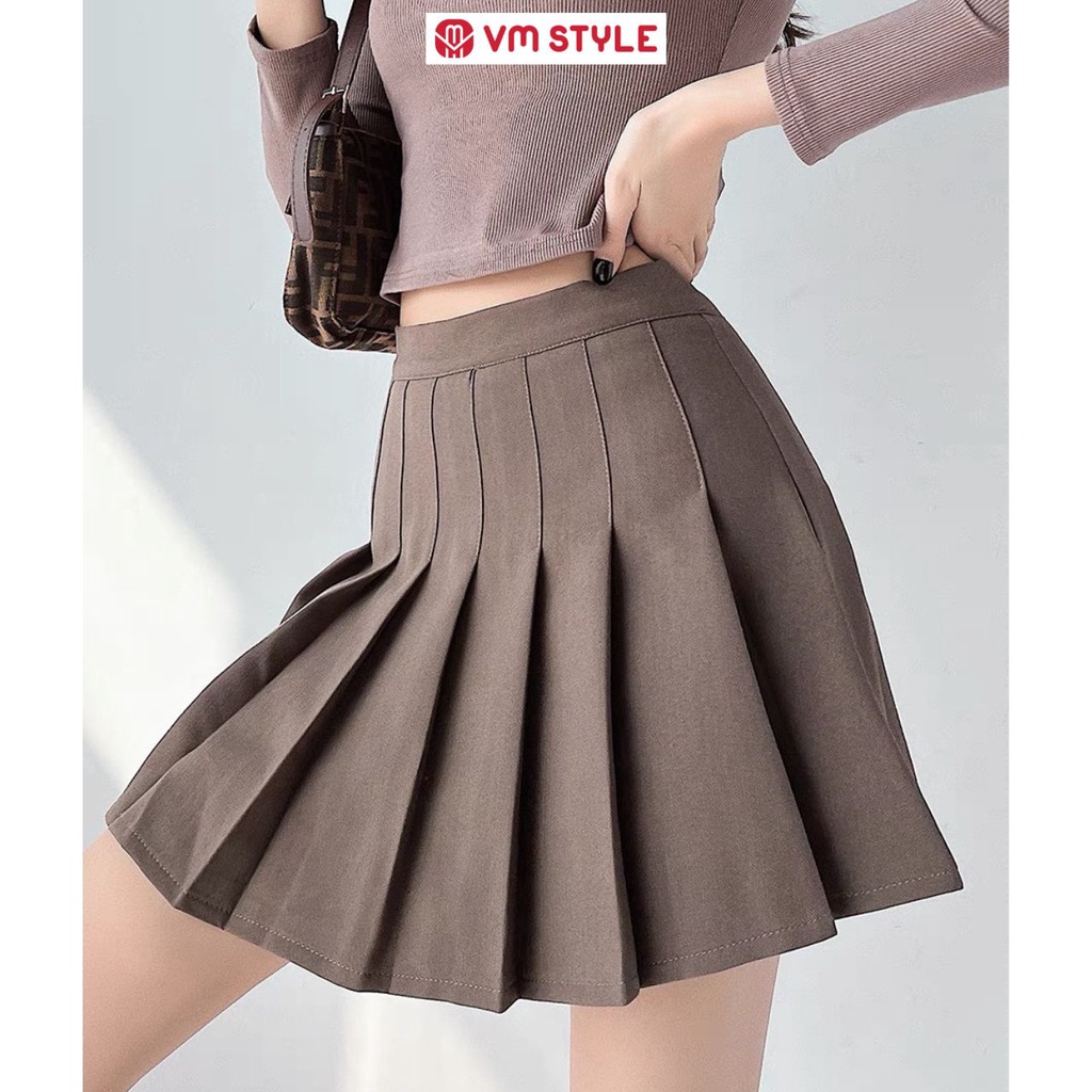 Chân váy tennis trơn nhiều màu 6222 VM STYLE kèm quần lót bên trong, thời trang nữ ulzzang Hàn Quốc 22CV06EP0601