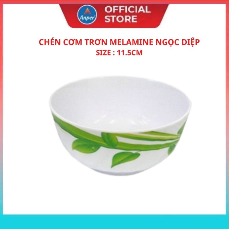 Bộ tô chén bát dĩa nhựa Melamine ANPER hoa Ngọc Diệp sang trọng nhựa cứng nhật hàn cao cấp an toàn với sức khỏe