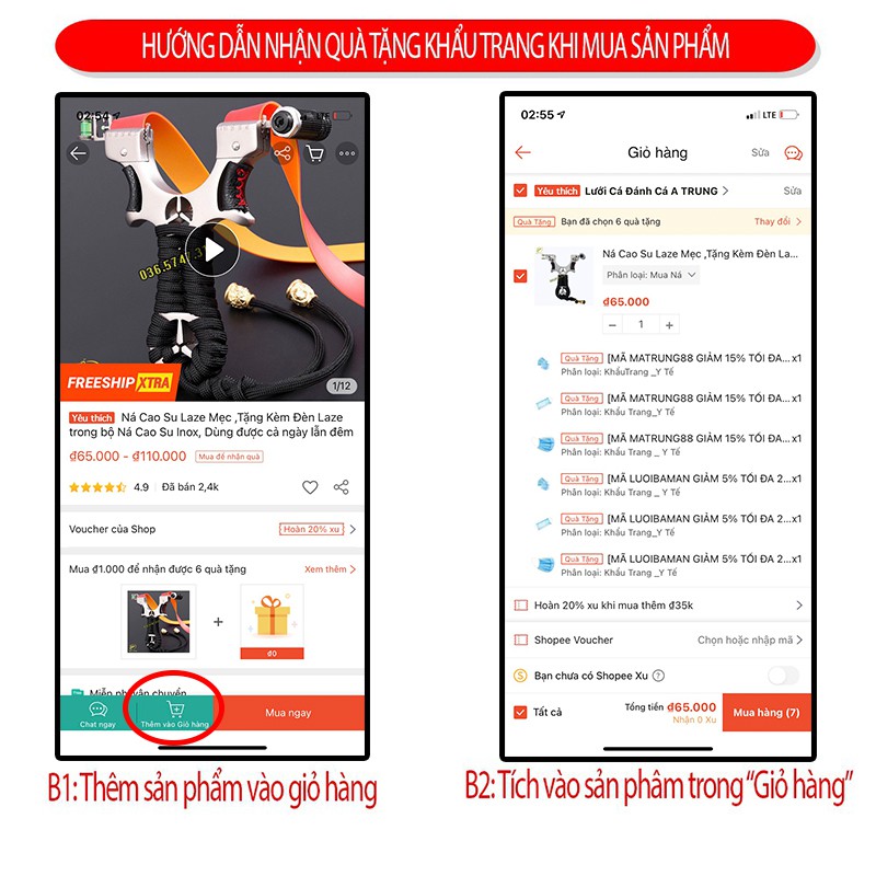 [Ná Cao Su] Bằng Inox 304 Kèm Đèn Laze,Thước Ngắm Bắn Ngày Lẫn Đêm