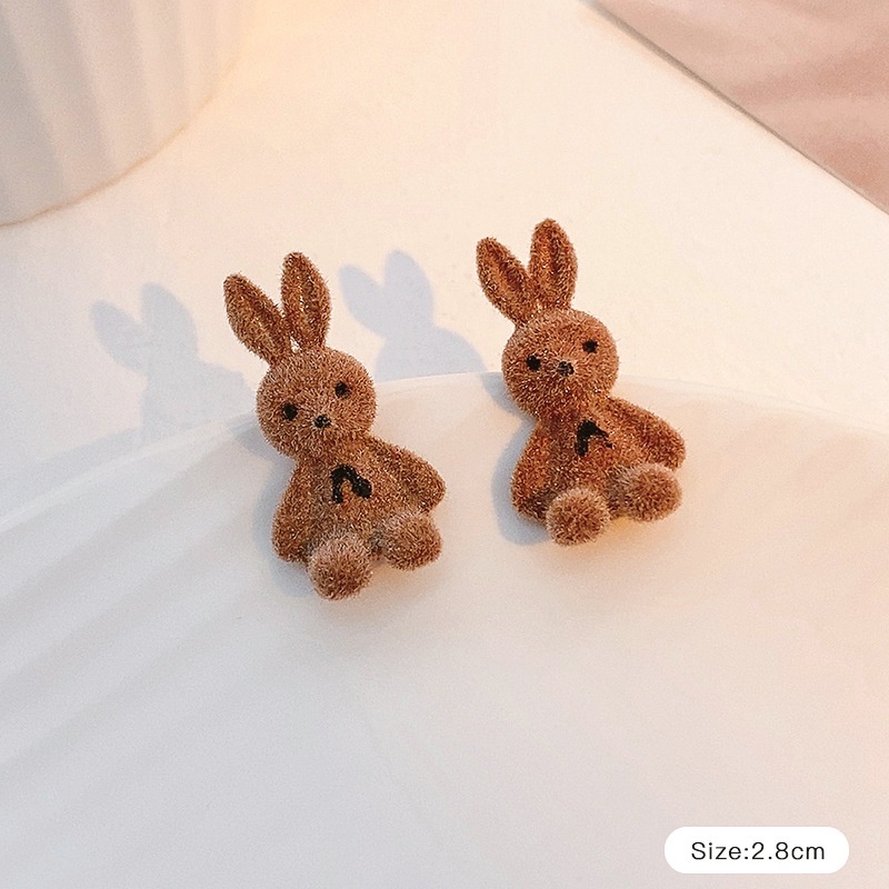 Khuyên Tai Hình Gấu Dễ Thương Phong Cách Hàn Quốc