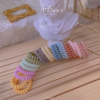 ᴾᵀᴺᵃᶜᶜ Cột tóc lò xo màu pastel siêu dễ thương