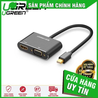 Ugreen 20422 - Cáp chuyển Mini Displayport sang HDMI, VGA vỏ nhôm ✔HÀNG CHÍNH HÃNG ✔