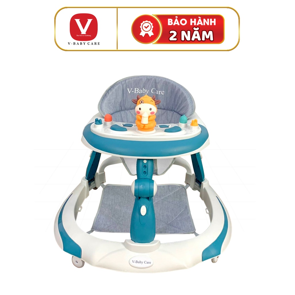 Xe Tròn Tập Đi Cho Bé V-Baby 6060 Có Bàn Ăn Dặm Mẫu Mới 2022