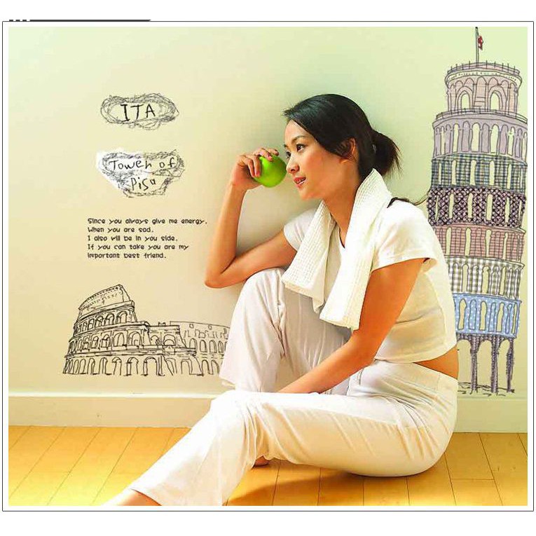 Decal dán tường Kỳ quan nước Ý DKN033
