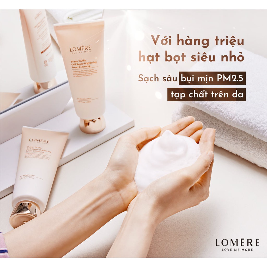 Sữa rửa mặt Lomere Prime Truffle Cell Repair Brightening Foam Cleansing 150ml