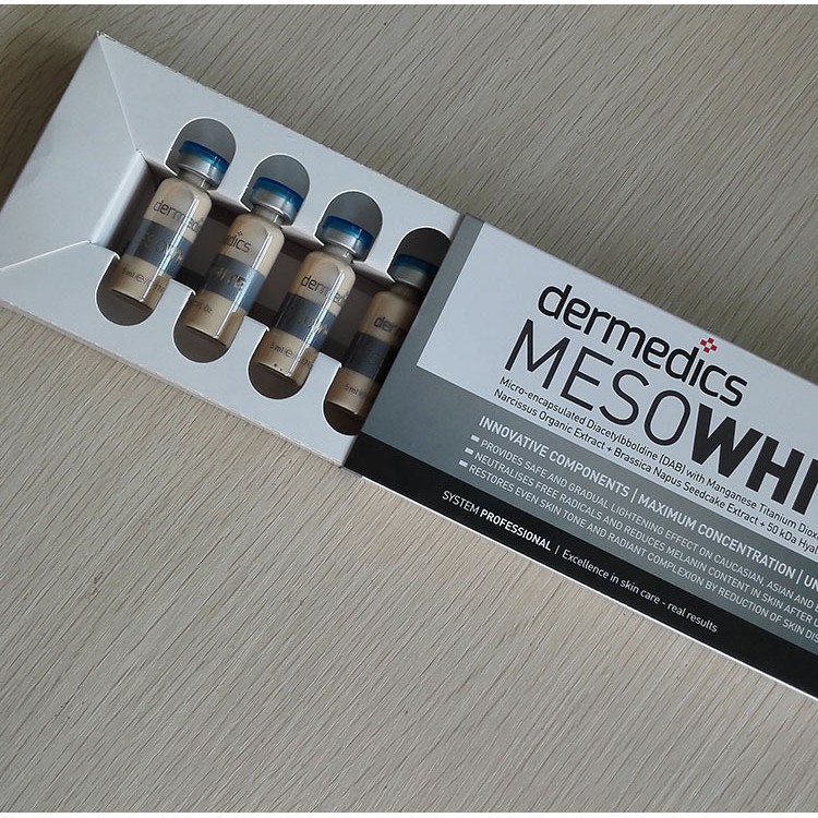 Combo sỉ 10 hộp Cấy Phấn Meso White Dermedics Hàn Quốc-Giúp Da Trắng Mịn, Đều Màu